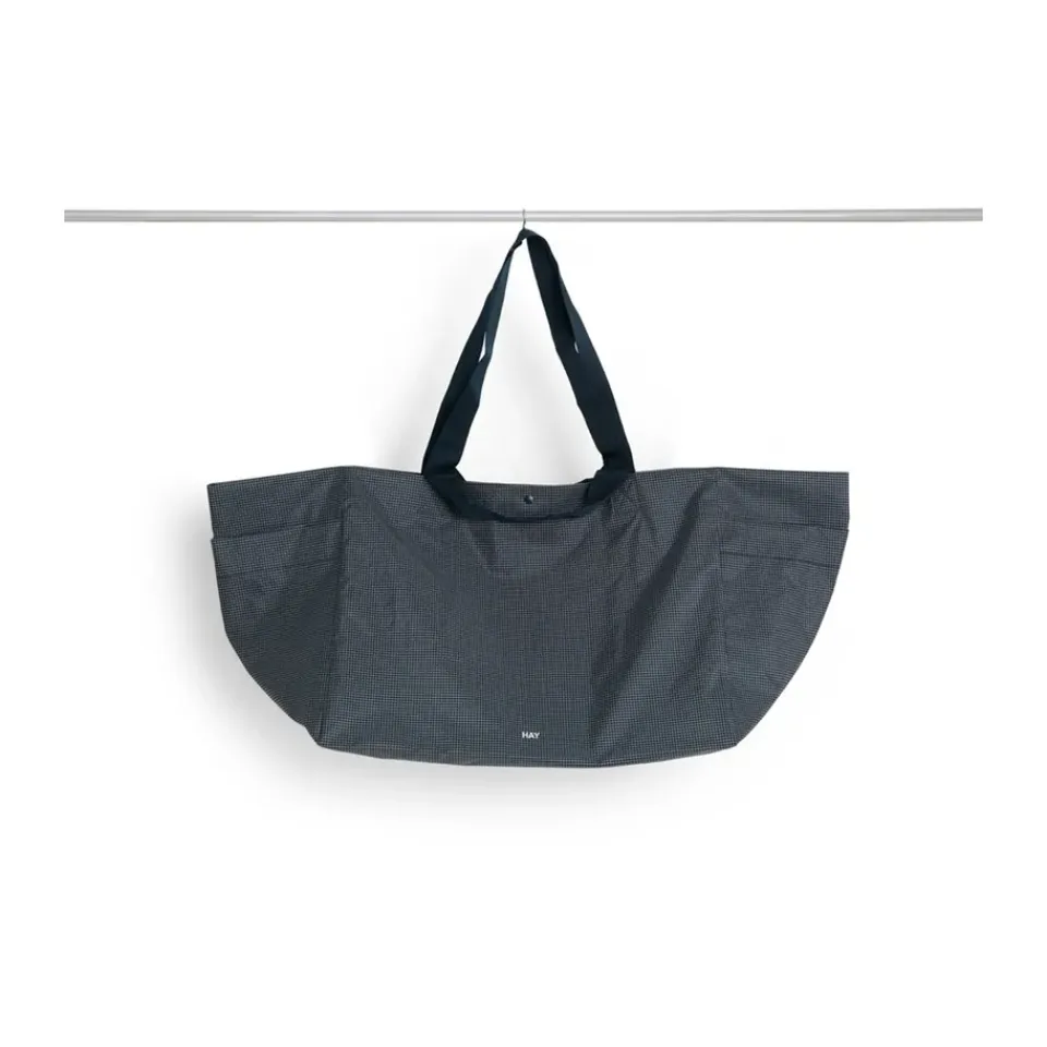 HAY Grid Weekend Bag, Dark , large Blue Outlet