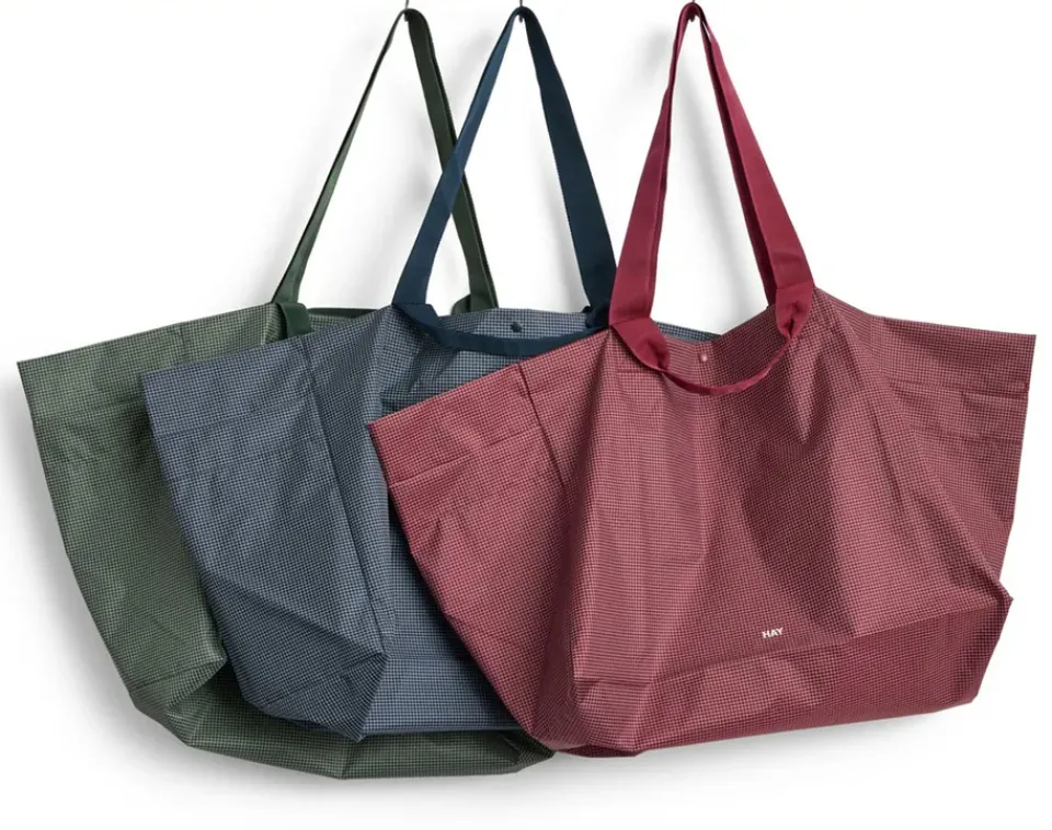 HAY Grid Weekend Bag, Dark , large Blue Outlet