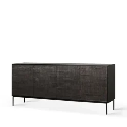 Ethnicraft Grooves sideboard, 4 doors Black Online