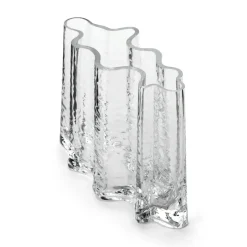Cooee Design Gry wide vase 24 cm, Clear Transparent
