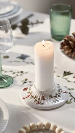 Kähler Hammershøi Christmas block candle stick Ø13 cm, White Outlet