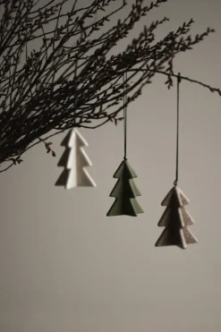 DBKD Hanging winter tree 7 cm, Beige New