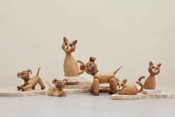 Spring Copenhagen Happy dog decoration, Oak Brown Clearance