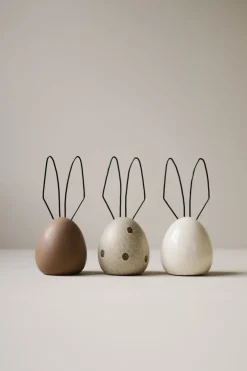 DBKD Hare Easter decoration H18 cm, dot Beige