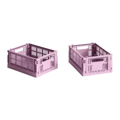 HAY Colour Crate Mini 2-pack 13x17 cm, Dusty rose Pink