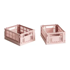 HAY Colour Crate Mini 2-pack 13x17 cm, Blush Pink Outlet