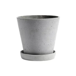 HAY Flowerpot with saucer XXL Ø26 cm, Grey Online