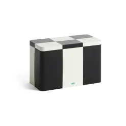 HAY Tin Container medium, Black-off white BlackWhite