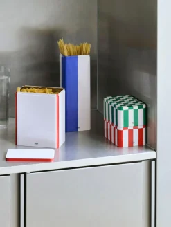 HAY Tin Container medium, Black-off white BlackWhite