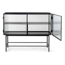 Ferm Living Haze sideboard, -wavy glass Black New