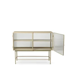 Ferm Living Haze sideboard, Cashmere, wavy glass Beige Hot