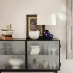 Ferm Living Haze sideboard, Cashmere, wavy glass Beige Hot
