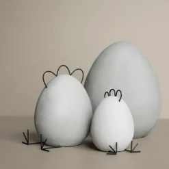 DBKD Heavy Hen easter decoration concrete, large Grey New
