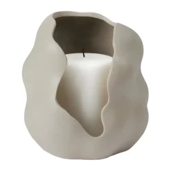 Broste Copenhagen Hekla Hurricane candle lantern, Dove , Ø16 cm Grey Hot
