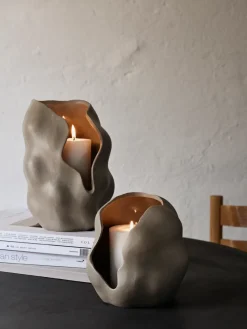 Broste Copenhagen Hekla Hurricane candle lantern, Dove , Ø18,6 cm Grey