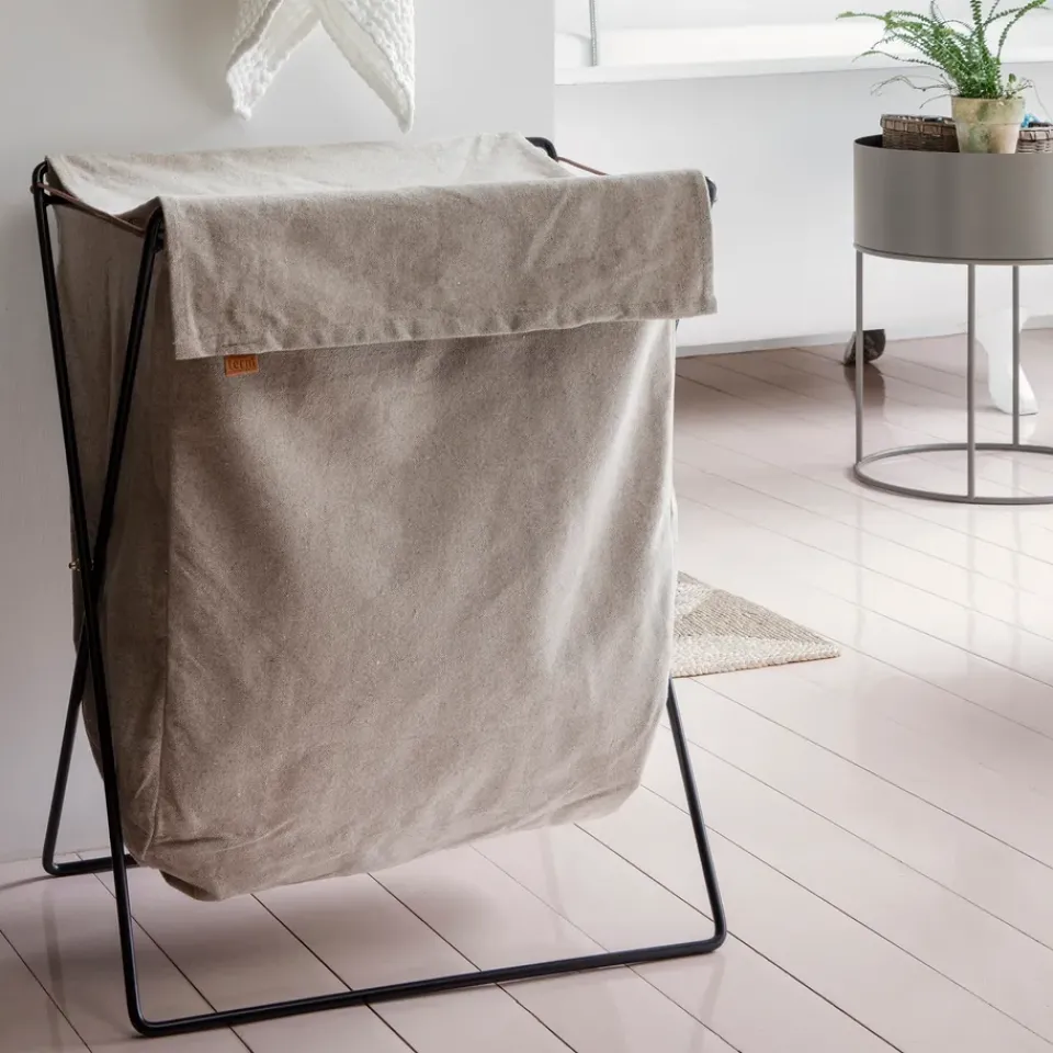 Ferm Living Herman laundry basket, Black Beige New