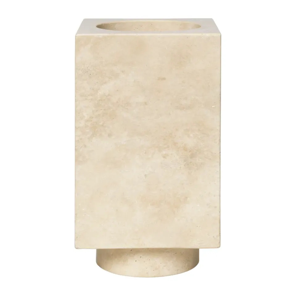 Ferm Living Hew vessel 21 cm, Travertine Beige New