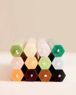 HAY Hexagon Candle light mix 4-pack, Dark Multi Online