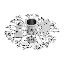 Hilke Collection Hilke X Moomin No.1 candle holder, Nickel-plated brass Silver-coloured