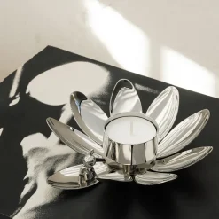 Hilke Collection Hilke X Mumin Little My candle holder, Nickel-plated brass Silver-coloured Clearance