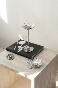 Hilke Collection Hilke X Mumin Little My candle holder, Nickel-plated brass Silver-coloured Clearance