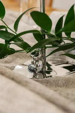 Hilke Collection Hilke X Mumin Little My candle holder, Nickel-plated brass Silver-coloured Clearance