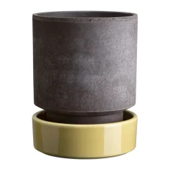 Bergs Potter Hoff pot, Ø16 cm, Raw Grey-Pale Yellow GreyYellow Clearance
