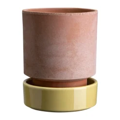 Bergs Potter Hoff pot, Ø18 cm, Raw Rosa-Pale Yellow PinkYellow Sale