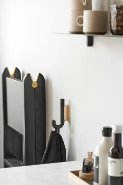 Gejst Hook hook mini 13.3 cm, Black oak-brass BlackGold-coloured Outlet