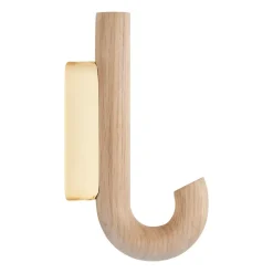 Gejst Hook hook mini 13.3 cm, Oak-brass BrownGold-coloured Online