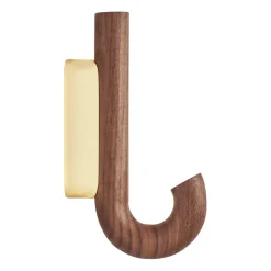 Gejst Hook hook mini 13.3 cm, Walnut-brass BrownGold-coloured Discount