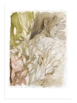 Anna Bülow Huldra poster, 50x70 cm BeigeGreen Discount