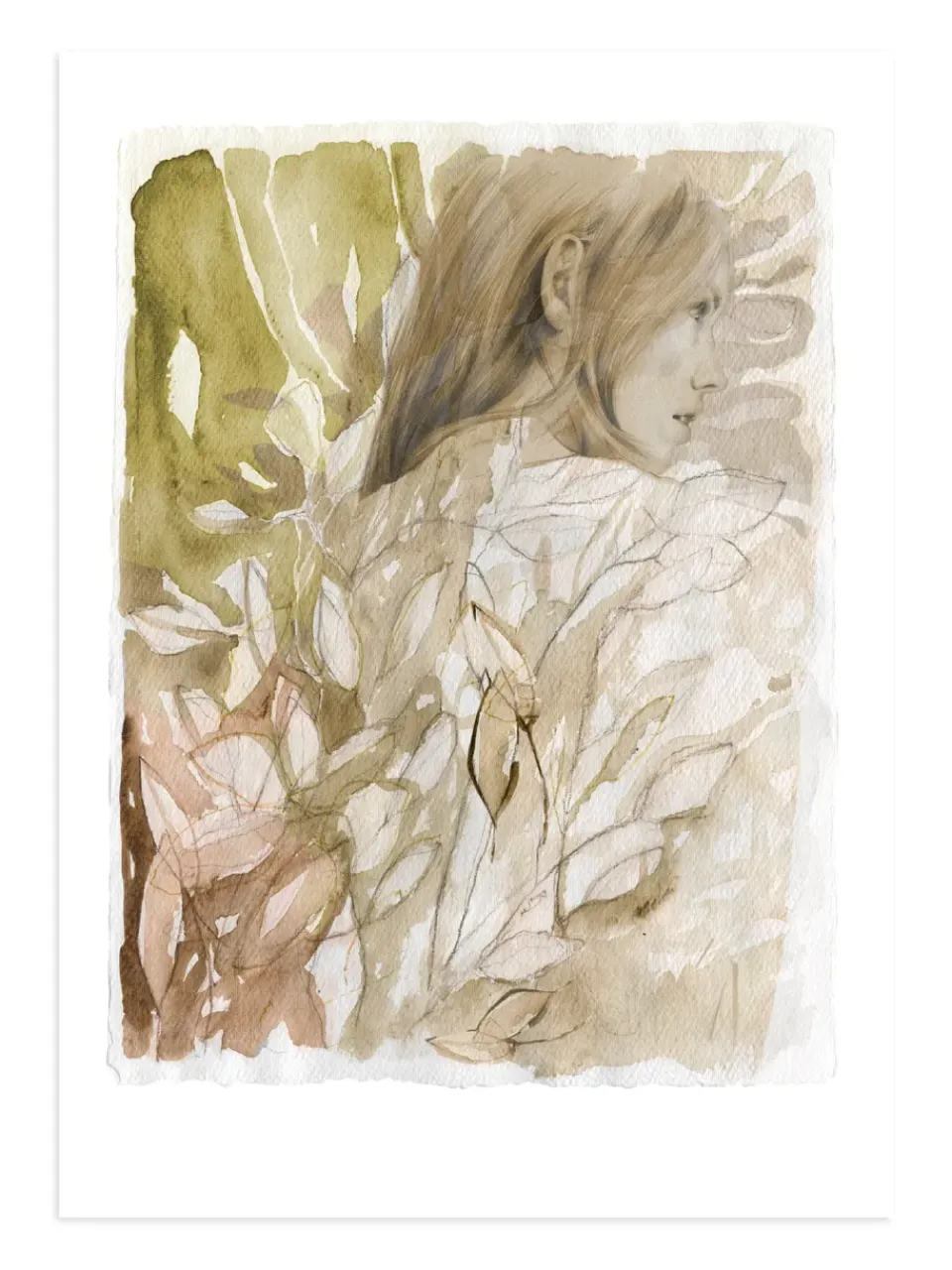 Anna Bülow Huldra poster, 50x70 cm BeigeGreen Discount