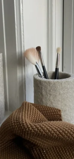 Humdakin Sandstone toothbrush cup 10 cm, Natural Beige Discount