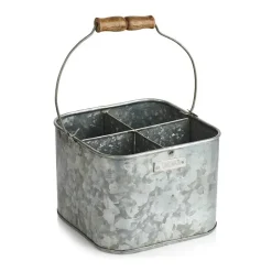 Humdakin zink bucket storage box, 25x25 cm Silver-coloured Hot