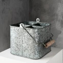 Humdakin zink bucket storage box, 25x25 cm Silver-coloured Hot