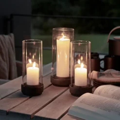 Stelton Hurricane lantern black, Small Brown Sale