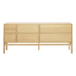 1898 Hylte side table 6 drawers 172x73 cm, Oak Beige New