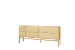1898 Hylte side table 6 drawers 172x73 cm, Oak Beige New