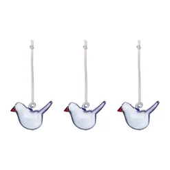 Iittala glass bird, Bright , mini, 3-pack Blue Sale
