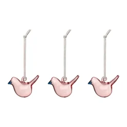 Iittala glass bird, , mini, 3-pack Pink Sale