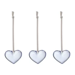 Iittala glass heart, Clear , 5 cm, 3-pack Blue Sale