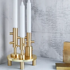 Fritz Hansen Jaime Hayon candle holder large, Brass Gold-coloured Hot