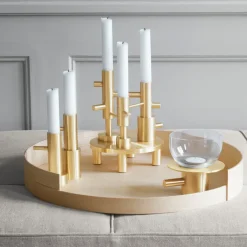 Fritz Hansen Jaime Hayon candle holder large, Brass Gold-coloured Hot