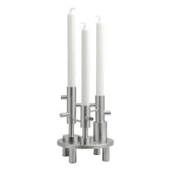 Fritz Hansen Jaime Hayon candle holder large, Stainless steel Silver-coloured Discount