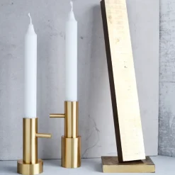 Fritz Hansen Jaime Hayon Single candle holder brass, #1 Gold-coloured Hot