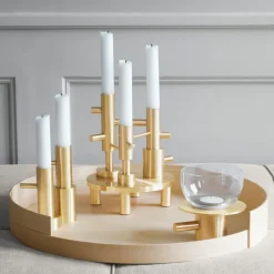 Fritz Hansen Jaime Hayon Single candle holder brass, #1 Gold-coloured Hot