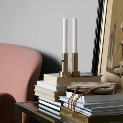 Fritz Hansen Jaime Hayon Single candle holder brass, #1 Gold-coloured Hot