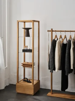 Kristina Dam Studio Japanese display cabinet medium, Warm oiled oak Beige Clearance