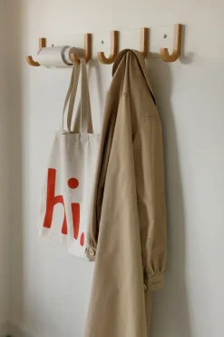Design Letters Jay clothing rack 5 hooks, Creamweiss-ek White Online